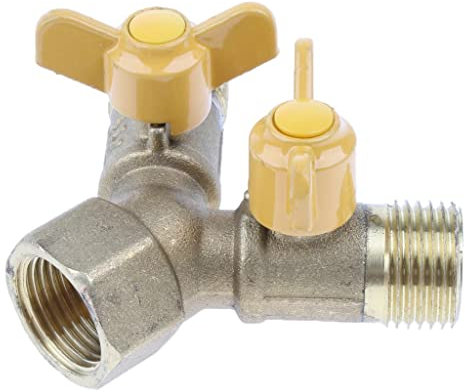 LOVIVER Connecteur de Tuyau Robinet de Gaz Diviseur de Tuyau Double Laiton - 2 Voies B