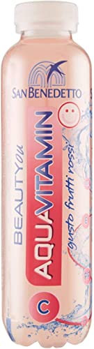San Benedetto Aquavitamin BeautYou Lot de 24 bouteilles d'eau avec fruits rouges en PET 40 cl