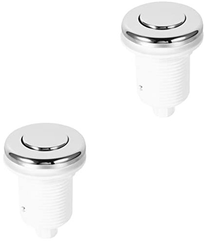 Alipis 2piezas Interruptor Neumático De Presión para Bañeras De Hidromasaje Botón Pulsador Inoxidable Fácil Instalación Compatible Dispositores De Basura y Juguetes para Color