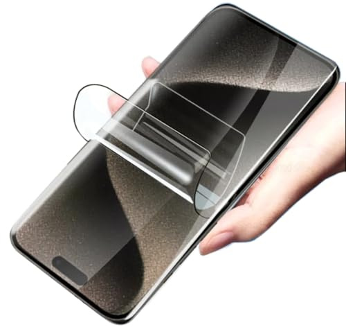 Snailcanfly 2 Stk Hydrogel Film kompatibel mit iPhone15 Pro Max 6.7 2023 | Hochempfindliche flexible Gel-Film-Bildschirmschutz Explosionssicherheit HD TPU-Anzeige Fingerabdruck-freigeschaltet