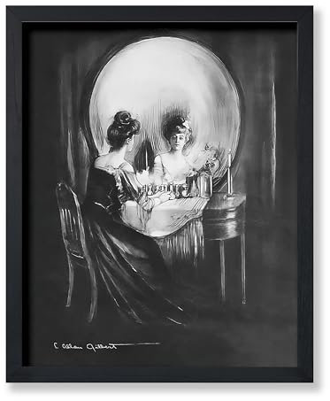 Poster Master Vintage All Is Vanity Poster – Retro-Totenkopf-Druck – Optische Täuschung Kunst – Gothic-Geschenk für ihn, sie, Männer, Frauen – Surrealismus-Wanddekoration für Schlafzimmer, Wohnzimmer