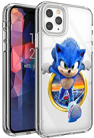 Cool Kompatibel mit iPhone 12 Hülle iPhone 12 Pro Hülle, Stoßfeste dünne TPU Hülle, Kratzfeste Clear Case (Cute-Sonic-10)
