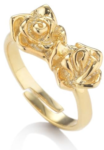 UNALOE SEDUCENTI EMOZIONI – Damenring Purelei aus 925er Sterling Silber – 18K vergoldet – Verstellbarer Fingerring – Nickelfrei – Geschenkverpackung enthalten