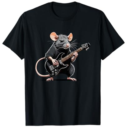 Rat jouant de la guitare électrique, guitariste de rat T-Shirt