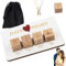 Date-Night-Würfel für Paare, Romantisches Paar-Würfel-Set mit 2 Halskette, Holzwürfel Entscheidungswürfel, Paarwürfel als Hochzeit Frauen und Männer