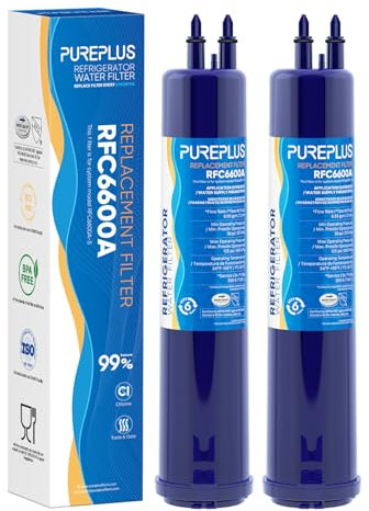 PUREPLUS Ersatz für Filter 3, Trinkwasser Kartuschen, kompatibel mit 9083 Kühlschrank-Wasserfilter, 2 Stück