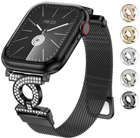 wutwuk Compatible avec Bracelet Apple Watch 42mm(Series 11/10) 41mm 40mm 38mm Bracelet Réglable en Acier Inoxydable Fermeture Magnétique pour iWatch SE3/2/1 Series 11/10/9/8/7/6/5/4/3/2/1 Noir