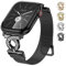 wutwuk Compatible con Correa Apple Watch 41mm 40mm 38mm Correa Ajustable de Acero Inoxidable con Cierre Magnético y Diamantes para iWatch SE(2)/9/8/7/6/5/4/3/2/1 Negro