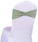 SINSSOWL Elastische Stuhl-Schärpen, Schleifen, Hochzeitsstuhlbänder, Schiebeschlauben für Empfang, Party, Babyparty, Stuhlschärpen, Dekoration, Salbeigrün, 50 Stück, 50 Stück
