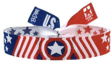 BDM USA-Armband, Vereinigte Staaten-Armband, USA, Unabhängigkeitstag-Flagge, amerikanisches Armband, patriotische Party für Damen und Herren, verstellbar.
