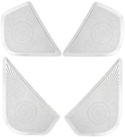 KOEHXJ Für Ford Für Ranger 2015 2016 2017 2018 2019 4 Stück Edelstahl Auto Tür Lautsprecher Horn Abdeckung Trim Auto Teile Dekorative Zentralsteuerung Schalttafel Trim Cover (Color : 1)