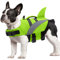 Oslueidy Giubbotto di Salvataggio del Cane Alta Flotation Shark Dog Salvagente Galleggia Cappotto Riflettente Pet Gilet di sicurezza Costumi da bagno Dog Life Vest (Verde, XL)