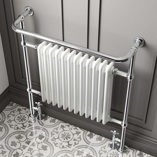 Generic Gibraltar Slimline Large White Traditional Heated Towel Radiator (Flat Top Rail) (840)