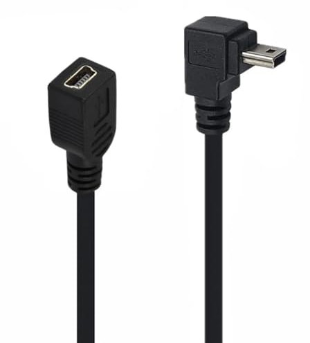 innov8 Mini USB 2.0 Type-B Male to Female Extension Cable 0.25m (Down Angle)