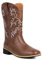 BAISOILIHA Embroidered Square Toe Stivali da cowboy per uomo Donna Durable Moda Retrò Classico Western Choice Stivali Corti For Primavera Autunno Marrone Numero 39