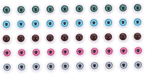 STOBOK 50pcs Doll DIY Crafts Eyeballs Spooky Eyeballs Blue for Eyes Horror Realistic Craft Eyeballs Mask Doll DIY Eyes Halloween Props Acrylic