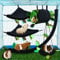 5PCS Hamster Hammock Rat Hanging Bed House Guinea Pig Nest Cage Toy Accessories Forest Pattern Cage Accessories Leaf Hanging Tunnel and Swing for Small Animal Glider Squirrel Playing Sleeping (Black)