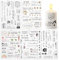 SPDYCESS 5 Pcs Kerzentattoos, Rub on Sticker Wasserschiebefolie, Personalisiert Glück Familie Transferfolie für Glas Holz Fotoalbum Handarbeiten DIY-Kunsthandwerk