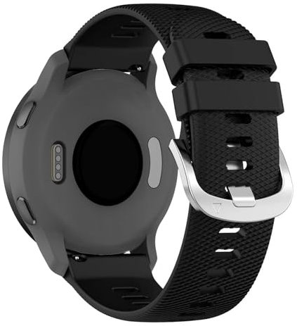 CUNUJIX Silikon Armband für Garmin Vivoactive 4S / Venu 2S / Venu 3S / Vivomove 3S, Soft Sport 18mm Wasserdichtes Ersatzband für Garmin Forerunner 255s/265S