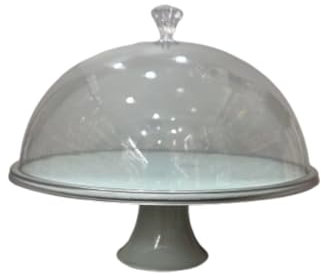 Coperchio a Cupola con Pomello a Forma di Diamante 30 cm di Diametro, Altezza 17,5cm