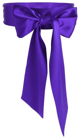 Abeillo Cintura in raso da donna per abito da sposa, cintura in vita per feste e occasioni speciali, larghezza 9,5 cm, Viola, Taglia unica