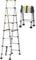 Telescoping Ladder, A-Frame Aluminum Telescopic Ladder,6+7 Steps Extension Ladder Adjustable Lightweight Folding Ladder,330lb Capacity 2.0+2.3M/6.6ft+7.5ft