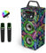 Trendix - Karaoke Per Bambini Neon World | Karaoke Con Microfono Wireless | Cassa Bluetooth Con Microfono, Radio Fm, Usb | Cassa Karaoke Con 2 Microfoni | Regalo Bambina 10 Anni