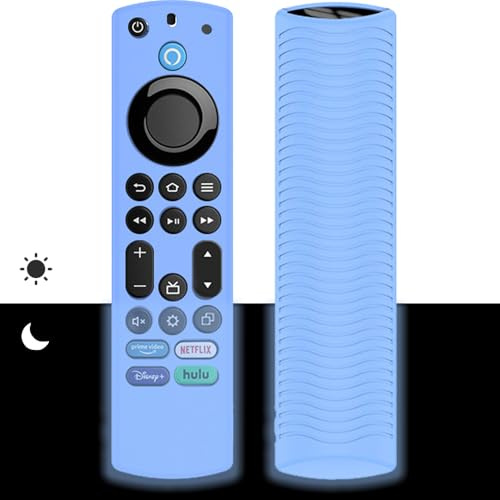 Fernbedienung Hülle für Firestick 4K Max/Toshiba/Insignia Alexa Stimme Fernbedienung Erweitert,rutschfeste Silikon Schutzhülle,leuchtet im Dunkeln,für TV Zubehör