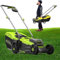 Tondeuse à gazon sans fil, tondeuse électrique, tondeuse à gazon avec batteries 4000 mAh, grand bac à herbe de 30 L, largeur de coupe de 32 cm, 3 hauteurs de coupe réglables, pour jardin et pelouse