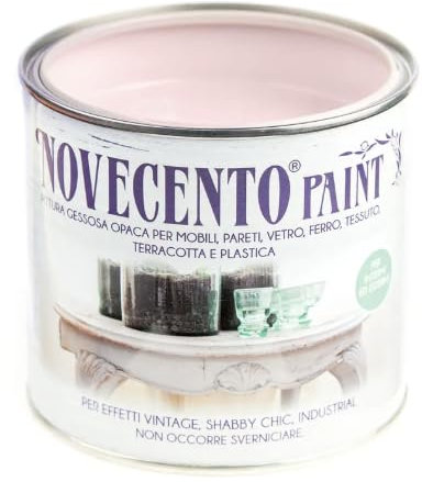 AERREGI Pittura Gessosa Extra Opaca in Diverse Finiture | Stile Shabby Chic per Arredi e Ambienti | 500 Ml (Rosa Antico)