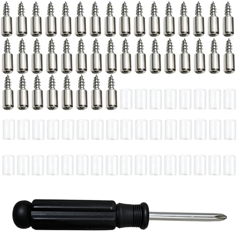 80 Stück Regalbodenträger Set mit Schraubendreher | Einlegeboden Halter mit selbstschneidenden Schrauben & Gummischutz für Schrank, Regal und Möbel
