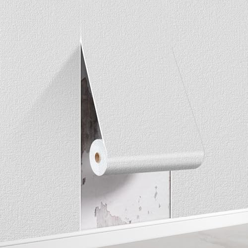 Trafagala 6 Roll 3D White Textured 3mm Thick Self Adhesive Thermal Wallpaper for Cold Bad Walls Peel and Stick Insulating Wallpaper Waterproof Damp Proof Membrane Wall Panels for Kitchen Bedroom
