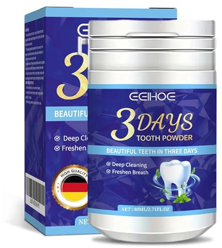 80ml Polvo Blanqueador De Dientes,Polvo Blanqueador de Dientes,Blanqueador Dental Profesiona,Blanqueo Dental Pro Profesional en,Blanqueador para una Sonrisa Radiante y Aliento Fresco