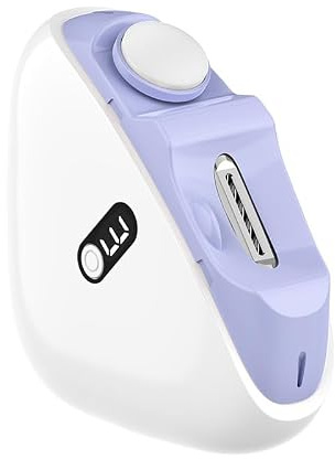 2026 Coupe-Ongles Électrique pour Pieds et Main, Coupe-Ongles et Polisseuse Électrique 2 en 1 avec 3 Vitesses, Avec Boîte de Rangement pour Ongles, Lumière LED, Pour Bébés, Adultes et Seniors-Violet