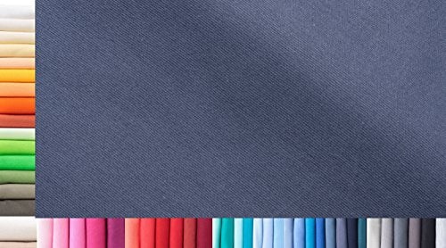 Bündchenstoff XXL als Meterware|doppelt: 75cm breit|einfach: 150cm breit|Farbe: 42 Graublau|1m lang|96% Baumwolle, 4% Elasthan|Jersey|1buy3|Grundpreis pro qm: € 10,66