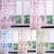 Vorhang,Bunte Tulpen Blumendruck Tulle Voile Vorhänge Sheer Drapieren Balkon Tür Raumteiler Schal Volants Pastoralen Dekorative Fenster 100 * 200 cm(Blau)