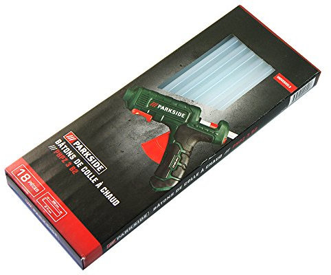 Park Side 18 pezzi ricariche Penne phpz 3 B2 universale, Colla a Caldo, Trasparente, 280 mm x Ø 11 mm.