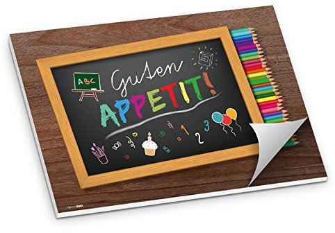 itenga Platzset Tischset aus Papier Schulanfang KINDER Geburtstag DIN A3 50 Blatt