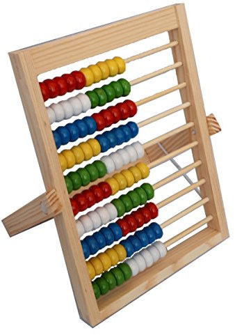 Rechenrahmen zum Aufstellen aus Holz 100 Kugeln (10x10)