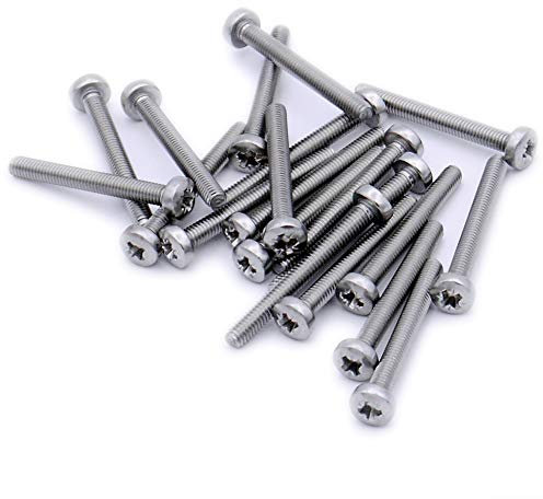 M4 (4mm x 30mm) Pozi Pan Machine Screw (Bolt) - Stainless Steel (A2) (Pack of 20)