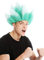 WIG ME UP - LM-19-PC18TP60 Perücke Damen Herren Karneval hochtoupiert Dämon Teufel Troll Blume Grün Weiß