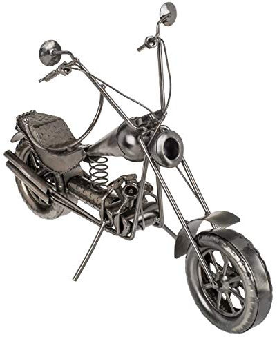 Out of the Blue 71/3192 - Flaschenhalter aus Metall, Motorrad II, ca. 32 x 22 cm, ideal als Deko und Geschenkverpackung
