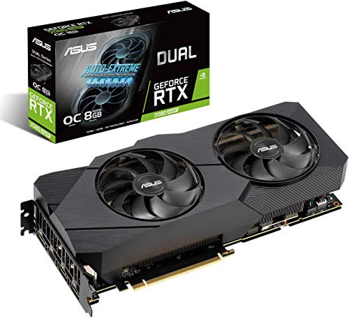 ASUS Carte Graphique GeForce RTX 2080 Super overclockée 8G GDDR6 Evo V2 Edition VR Ready HDMI DisplayPort 1.4 (DUAL-RTX2080S-O8G-EVO-V2)