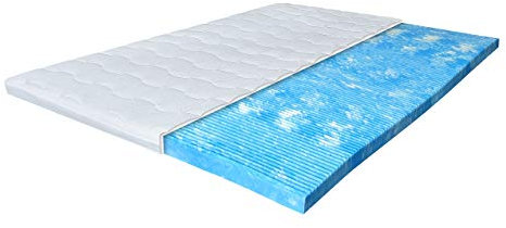 Matratzen Topper 90x200 cm Gelschaum – Orthopädischer 7-Zonen Memory Foam Topper, atmungsaktiv & rutschfest, Höhe 8cm, ideal für Boxspringbett & Matratze – Matratzen Perfekt