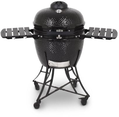 PIT BOSS- Barbecue a carbonella Kamado nero in ceramica Ø 52 cm 134 x 77 x 120 cm