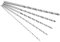 Juego de Broca Helicoidal Extra Largas, 5 Piezas Broca helicoidal de vástago recto HSS 2/3/3,5/4/5 mm, 150mm-160mm Larga para aluminio, madera, plásticos (2-5 mm)
