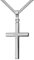 Silber Kreuz-Anhänger hochglanz 925 Sterlingsilber Kettenanhänger Mit Kette 70 cm
