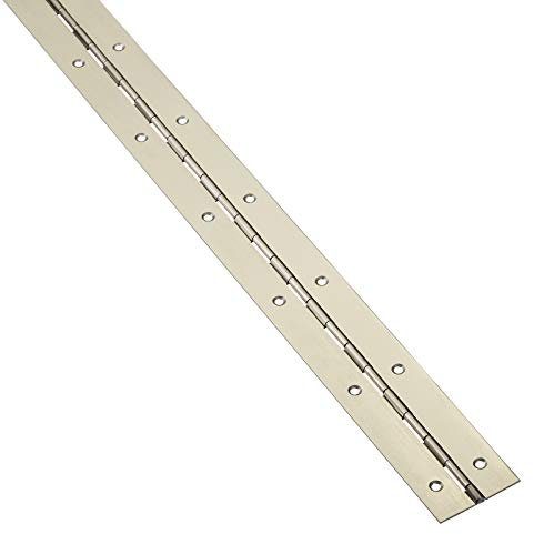 SOTECH Bisagra tipo piano 1000 x 40 x 0,7 mm con aspecto de acero inoxidable Bisagra tipo piano Bisagra para puerta