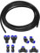 sourcing map Tubo pneumatico per compressore d'aria in poliuretano, 6,5 mm ID x 10 mm OD x 10 m, tubo nero con kit di montaggio