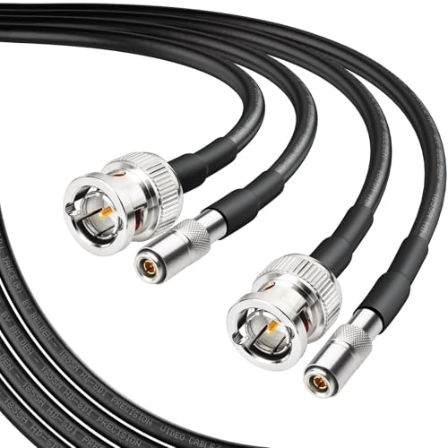 Superbat SDI Kabel 2.3m DIN 1.0/2.3 Stecker auf BNC Stecker Belden 1855A Kabel 75ohm 3G/6G/12G HD-SDI Low Loss Digital Video Kabel für Videokamera Monitor Video Assist 4K Übertragung HyperDeck Kamera